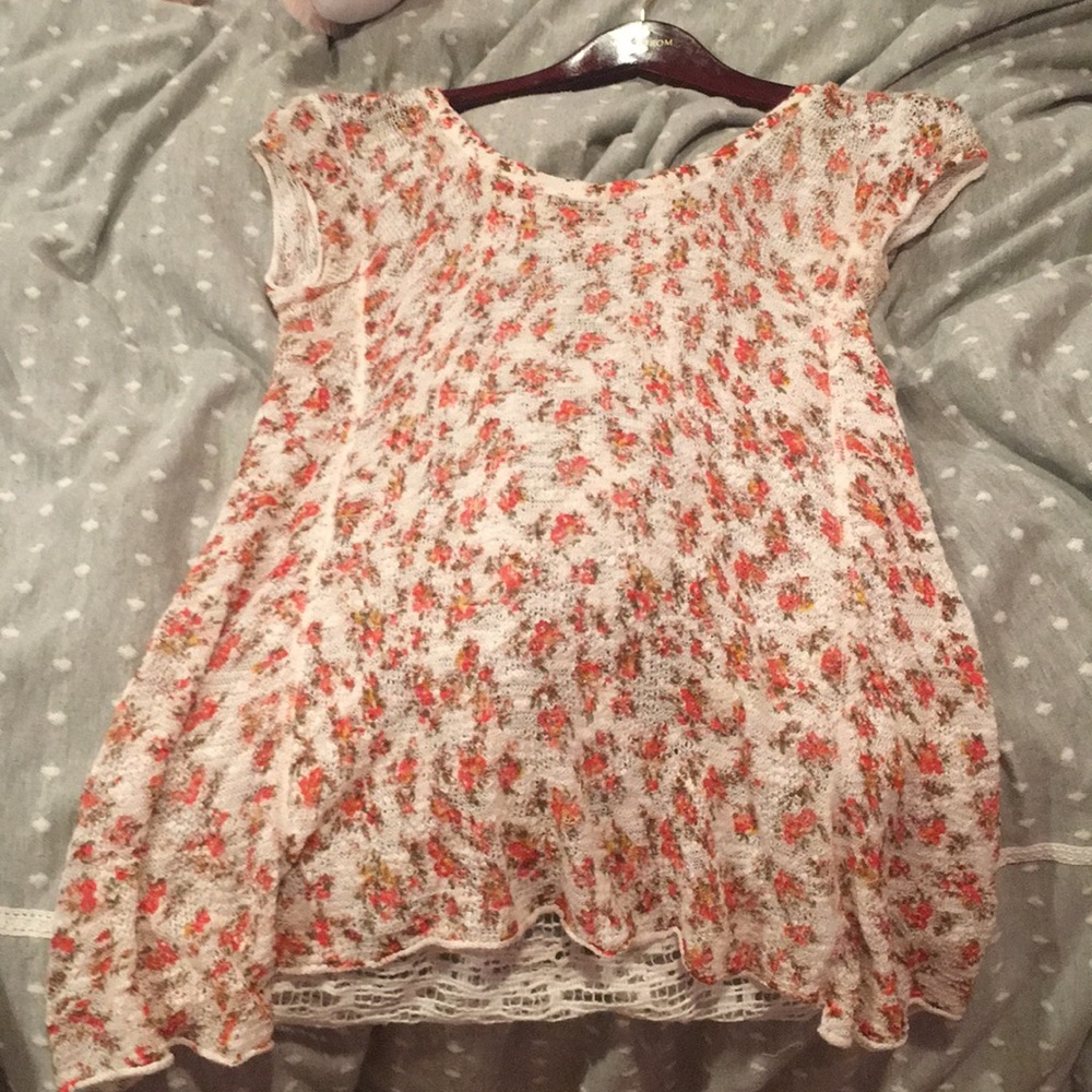 Free people floral shirt sleeve